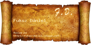 Fuksz Dániel névjegykártya